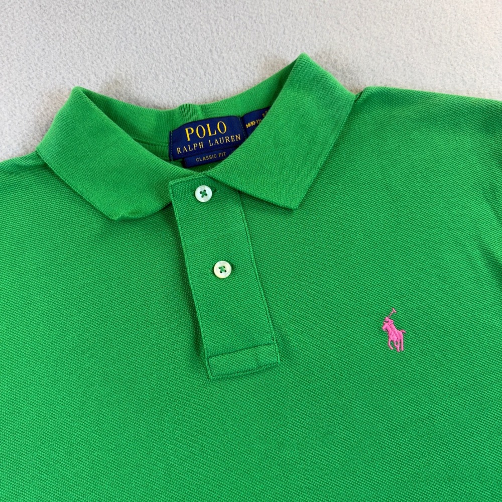Polo Ralph Lauren Polo Shirt Boys Classic Fit Green Size M (10-12)